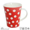 Caneca de café cerâmica 12oz com pontos